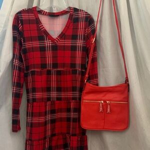 Elegant Red Crossbody Bag